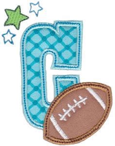 Football Alphabet Applique 3