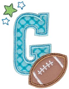 Football Alphabet Applique 7