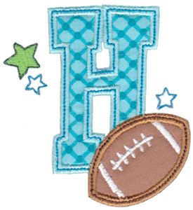 Football Alphabet Applique 8