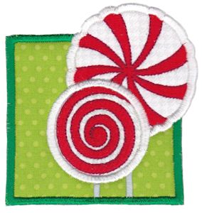 Framed Peppermint Candy Applique