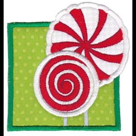 Framed Peppermint Candy Applique