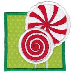 Framed Peppermint Candy Applique
