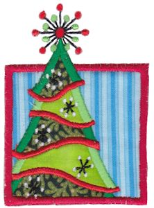 Framed Christmas Tree Applique