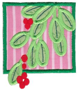 Framed Mistletoe Applique