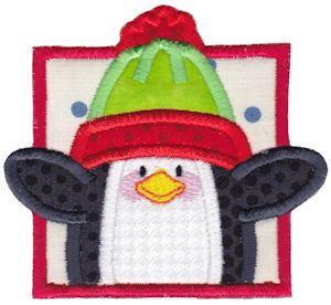 Framed Penguin Applique