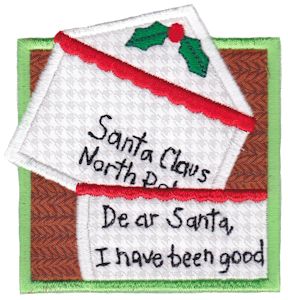 Framed Letters To Santa Applique