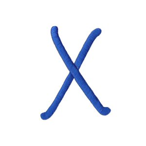 Freehand Alphabet Capital X