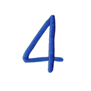 Freehand Alphabet Number 4