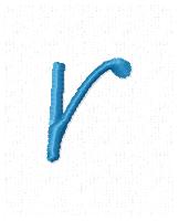 Frivolity Alpha R Lower Case