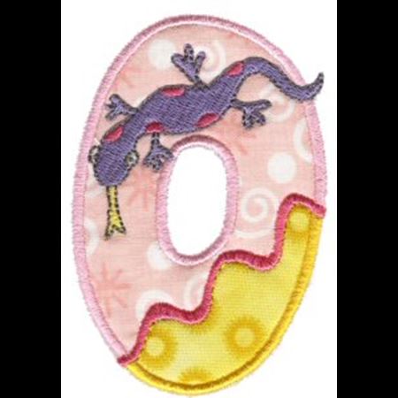 Funky Applique Numbers 0