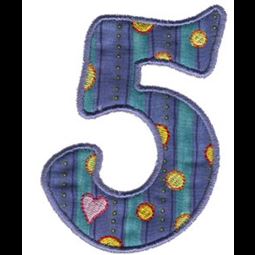 Funky Applique Numbers 5