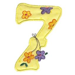 Funky Applique Numbers 7