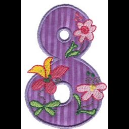 Funky Applique Numbers 8