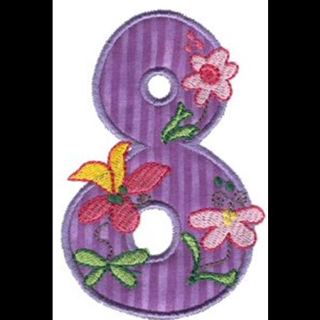 Funky Applique Numbers 8