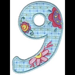 Funky Applique Numbers 9