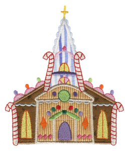 Gingerbread Village Applique 1