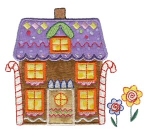 Gingerbread Village Applique 3