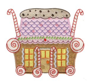 Gingerbread Village Applique 4