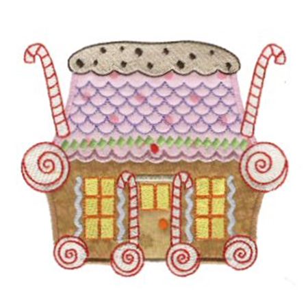 Gingerbread Village Applique 4