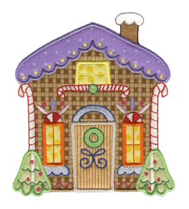 Gingerbread Village Applique 5