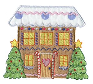 Gingerbread Village Applique 8