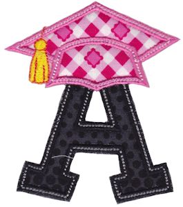 Graduation Alphabet Applique 1