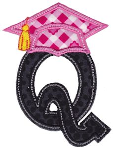 Graduation Alphabet Applique 17