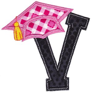 Graduation Alphabet Applique 22