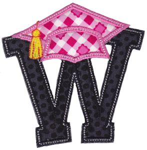 Graduation Alphabet Applique 23