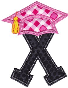 Graduation Alphabet Applique 24