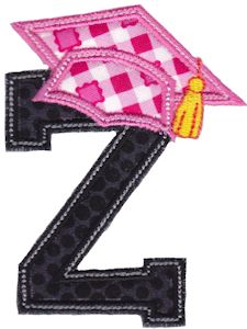 Graduation Alphabet Applique 26
