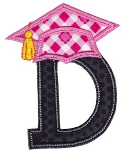 Graduation Alphabet Applique 4