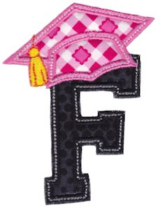Graduation Alphabet Applique 6