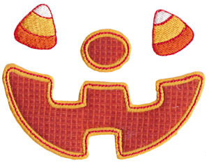 Applique Candy Corn Face