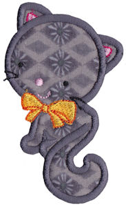 Applique Black Cat