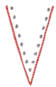 Halloween Doodle Letters V