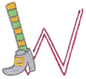 Halloween Doodle Letters W