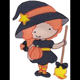Witch Holding Pumpkin
