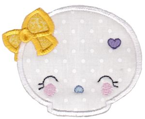 Applique Girl Skull