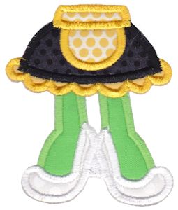 Applique Girl Monster Feet
