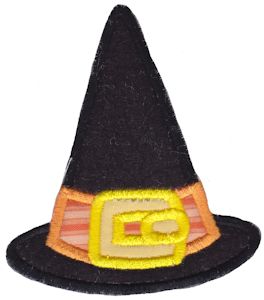 Applique Buckle Witches Hat