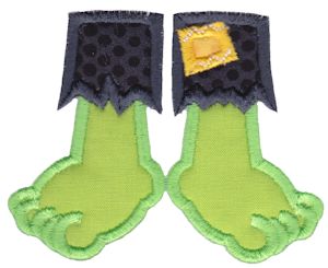 Applique Frankenstein Feet