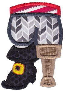 Applique Pirate Feet
