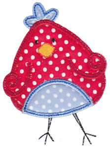 Here Birdy Applique 12