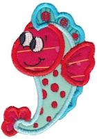 Here Fishy Applique