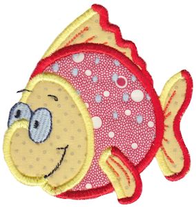 Here Fishy Applique 8