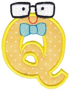 Hipster Boys Alpha Applique Q