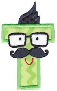 Hipster Boys Alpha Applique T