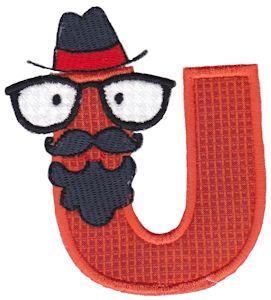 Hipster Boys Alpha Applique U