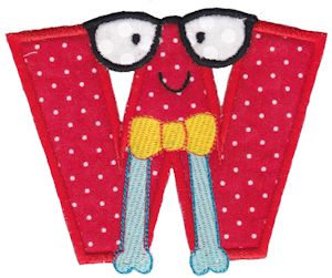 Hipster Boys Alpha Applique W